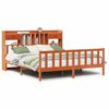 vidaXL Легло с етажерка за книги, без матрак, 200x200 см, бор масив