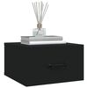 vidaXL Нощни шкафчета за стенен монтаж, 2 бр, черен, 35x35x20 см
