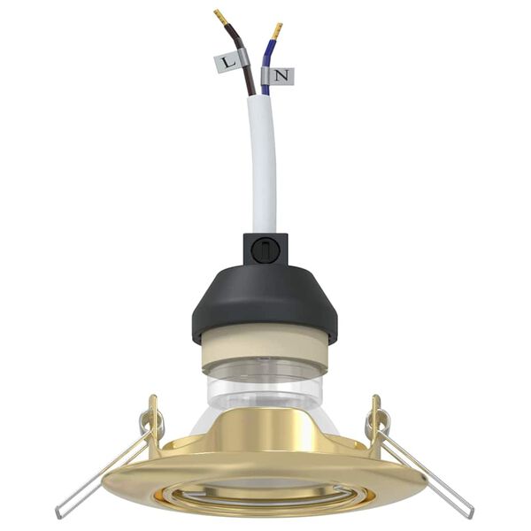 vidaXL Прожектор 12 pcs Златист 9 x 9 x 2.5 см Метал