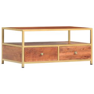 vidaXL Маса за кафе, 90x50x40 см, акация масив