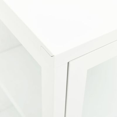 vidaXL Бюфет, 38x35x70 см, метал и стъкло