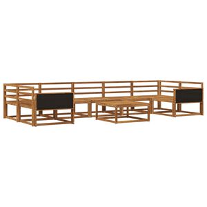 vidaXL Комплект дивани за открито 8 pcs Натурално