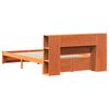 vidaXL Рамка за легло с библиотека с таблото Кафяво с восъчно покритие