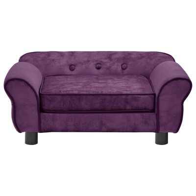 vidaXL Кучешки диван, бордо, 72x45x30 см, плюш