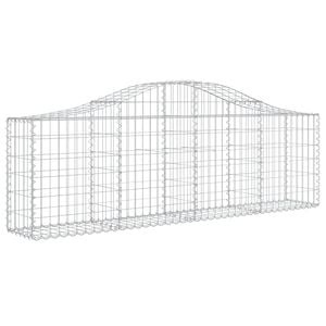 vidaXL Дъговидна габионна кошница 200x30x60/80 см поцинковано желязо