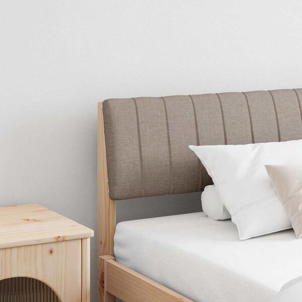 vidaXL Тапицирана табла Таупе 200 cm Солидно борово дърво