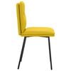 vidaXL Трапезни столове, 2 бр, жълти, кадифе