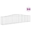 vidaXL Габионни кошници арка 4 бр 400x50x80/100 см поцинковано желязо