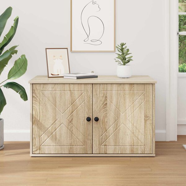 vidaXL Къща за котки Сонома 85 x 55 x 50,5 см Инженерно дърво