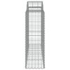 vidaXL Габионни кошници арка 40 бр 200x50x120/140см поцинковано желязо