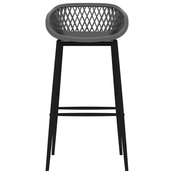 vidaXL Бар столове, 4 бр, сиви