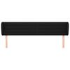 vidaXL Горна табла за легло с уши, черна, 203x23x78/88 см, плат