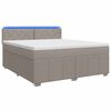 vidaXL Континентално легло с матрак Таупе 160 x 200 cm Текстил