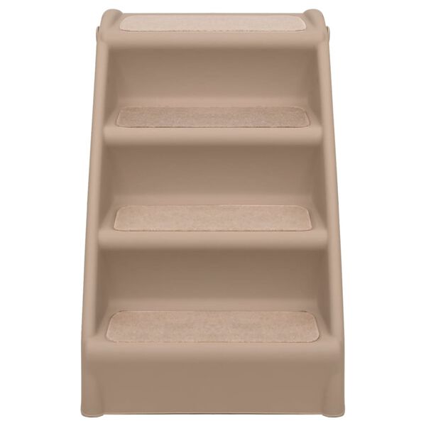 vidaXL Сгъваеми стълби за кучета, кафяви, 62x40x49,5 см