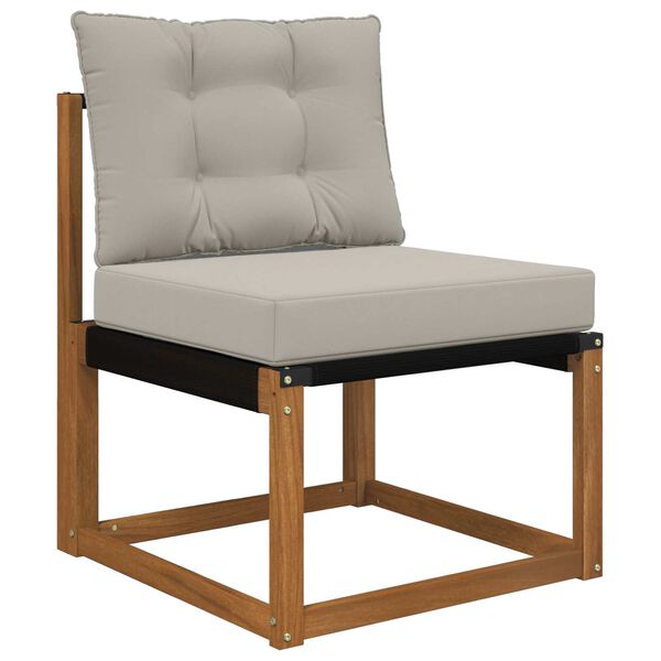 vidaXL Възглавница за диван на открито 2 pcs Сив Полиестер