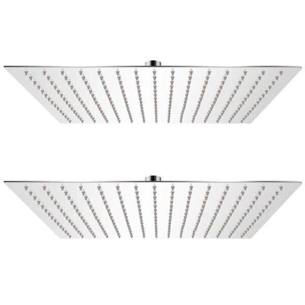 vidaXL Душ пити от неръждаема стомана, 2 бр, 40x40 cм