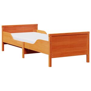 vidaXL Рамка за легло с матрак Кафяво 80 x 200 cm Солидно борово дърво