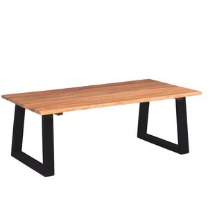 vidaXL Маса за кафе, акациево дърво масив, 110x60x40 см