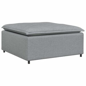 vidaXL Модулен диван с табуретка, светлосив, 100x100x48 см