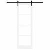 vidaXL Преплъзваща се врата ORKDAL Бял и черен 78 x 232 см