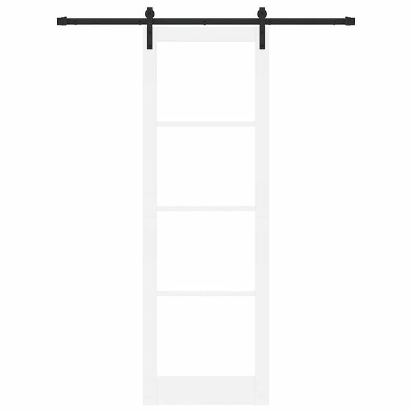 vidaXL Преплъзваща се врата ORKDAL Бял и черен 78 x 232 см