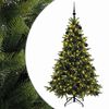 vidaXL Изкуствена коледна елха с топки 180 см 300 LED светодиода