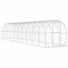 vidaXL Кокошарник Сребристо 1000 x 200 x 200 см Поцинкована стомана