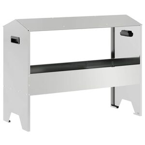 vidaXL Тръба за хранене на добитък Сребристо 79 x 35 x 62 см 15 kg
