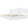 vidaXL Легло с място за съхранение Бяло 200 x 200 cm Инженерно дърво