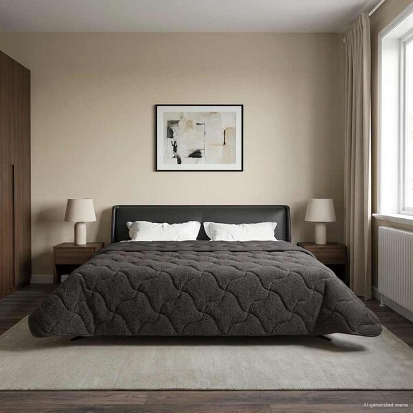 vidaXL Пълно годишно юрганче Патичено Антрацит 220 x 240 cm