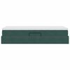 vidaXL Легло с място за съхранение и матрак Тъмен зелен 90 x 200 cm
