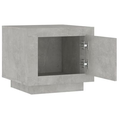 vidaXL Маса за кафе, бетонно сива, 51x50x45 см, инженерно дърво
