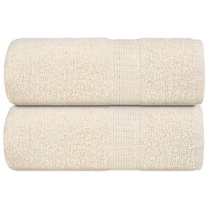 vidaXL Кърпи за пране FROGN 2 бр. кремави 30x30 см 360 г/м&sup2;