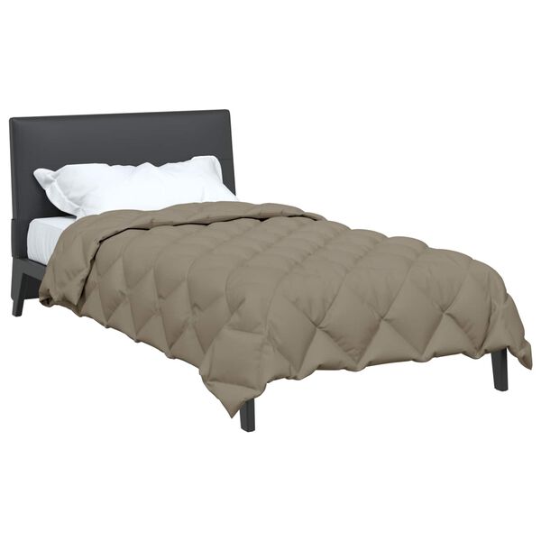 vidaXL Зимен юрган Светлосиво 220 x 140 cm Микрофибър