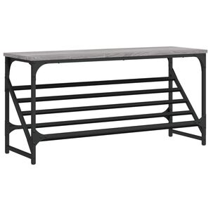 vidaXL Етажерка за обувки, сив сонома, 90x30x45 см, инженерно дърво