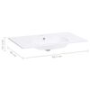 vidaXL Умивалник за вграждане, 805x460x105 мм, SMC, бял