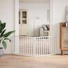 vidaXL Сгъваема порта за кучета, 2 панела, бяла, 160 см, тополово дърво