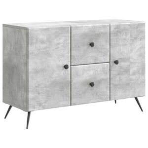 vidaXL Служебен шкаф с чекмедже Бетонно сиво 89 x 34,5 x 60 см