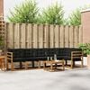 vidaXL Комплект дивани за открито 7 pcs Естествено и черно