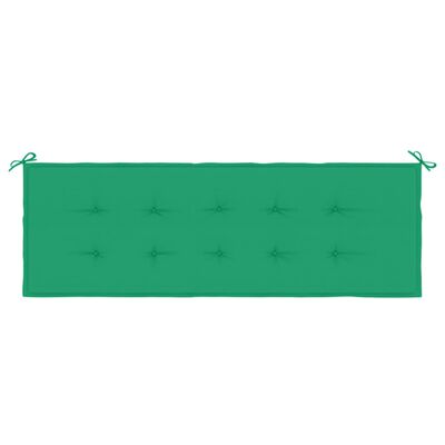 vidaXL Възглавница за градинска пейка зелена 150x50x3 см оксфорд плат