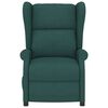 vidaXL Wingback електрически масажен стол, тъмнозелен, текстил