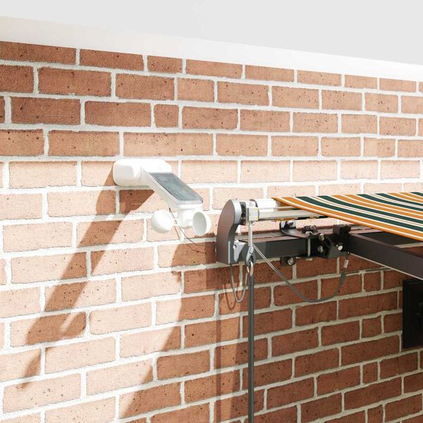 vidaXL Текстил за сенник с Зелен и жълт 450 &times; 300 cm Полиестер