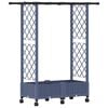 vidaXL Повдигнато легло с решетка и покривка Сиво 122,5 x 40 x 127 см