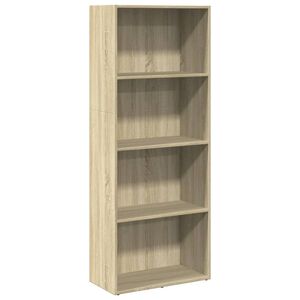 vidaXL Библиотека, сонома дъб, 60x30x152 см, инженерно дърво