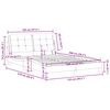vidaXL Рамка за легло без матрак Zadar, капучино, 120x200 см, изкуствена кожа