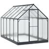 vidaXL Оранжерия за градина с врата Антрацит 183,5 x 303,5 x 207 см