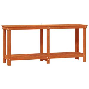 vidaXL Работна маса Восъчен Кафяв 180 x 50 x 80 cm Масивна боровина
