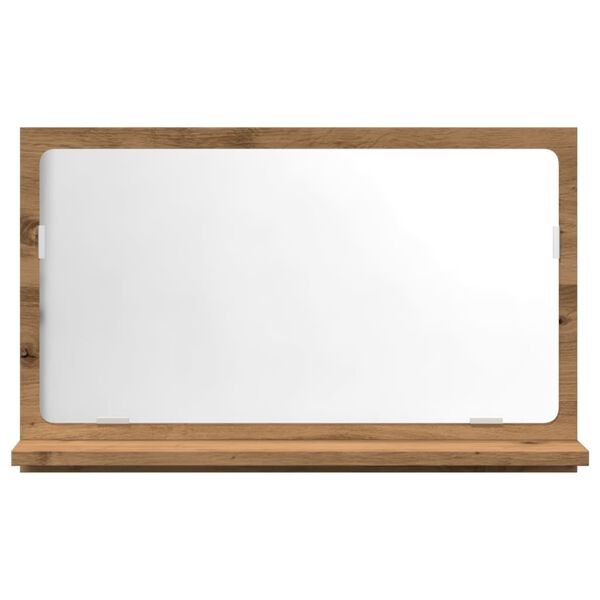 vidaXL Огледален шкаф за баня 60x11x37 cm Инженерна дървесина