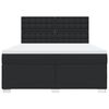 vidaXL Боксспринг легло с матрак, черно, 180x200 см, изкуствена кожа
