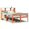 vidaXL Легло с етажерка за книги, без матрак, 120x200 см, дърво масив